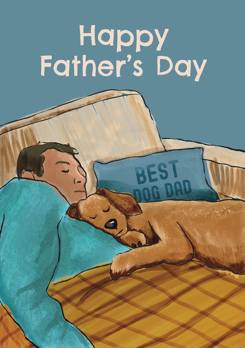 Best Dog Dad Father's Day card