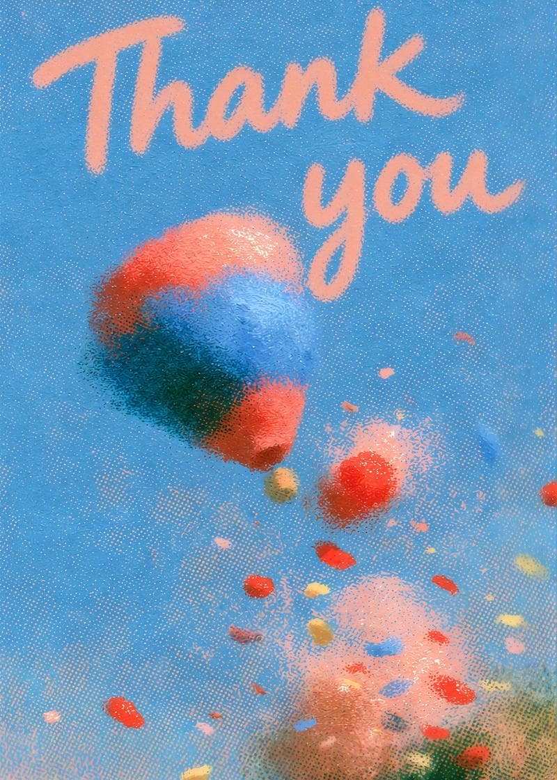 Confetti Thank You card